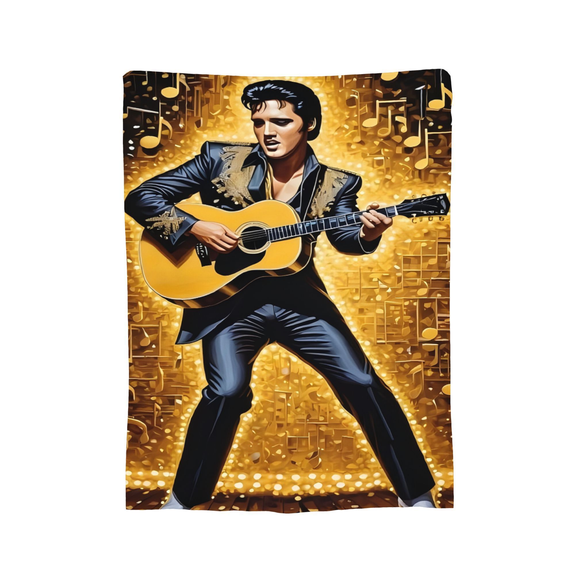 

Elvis , Flannel Blanket - Soft And Warm For Sofas, Offices, Beds, Camping, And Travel - A Christmas Gift.