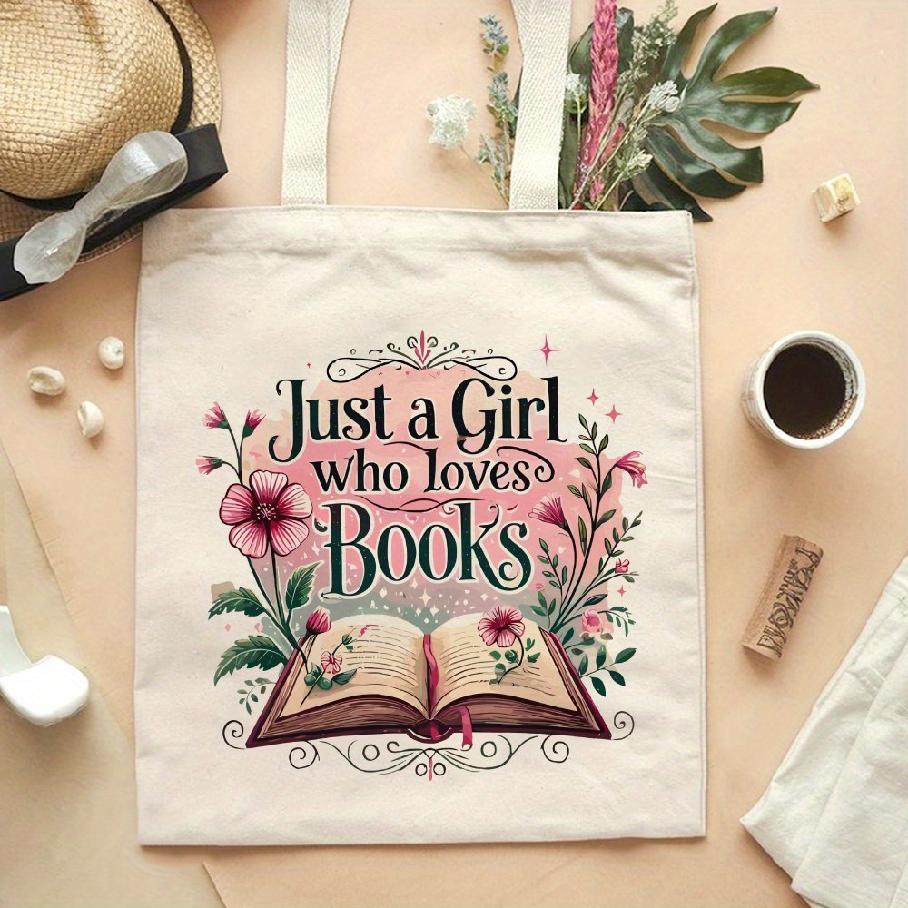 Image of A Single-shoulder Bag For Book-loving Ladies, This Spacious Tote Is Perfect For Travel And Shopping, Making It An Ideal Birthday Or Holiday Gift For