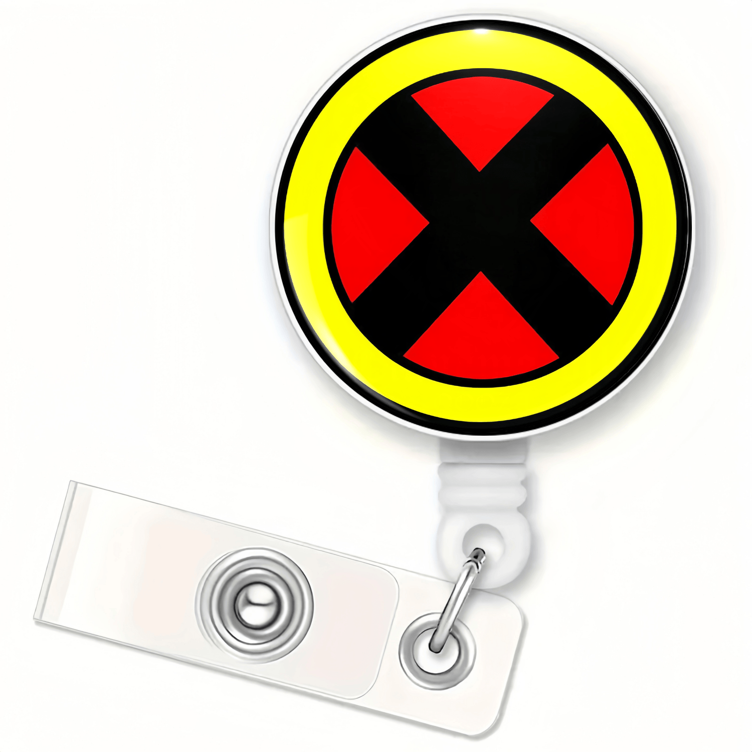 TEMU 2d Retractable Badge Reel With Alligator Clip - 360° Rotating Metal Clip, Sturdy Nylon Cord With Vibrant Anime Design, Suitable For Nurses,