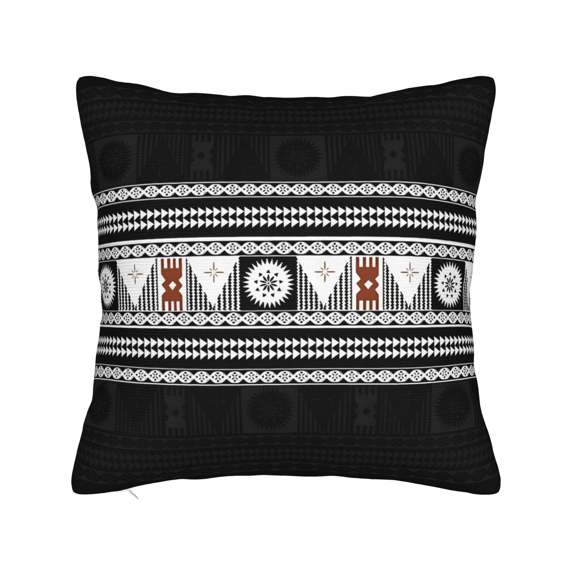 TEMU 2d Print Design Tribal Masi Throw Pillowcase For Sofa Coussin Covers Decorative Double Sided Print Machine Washable With Zipper Closure