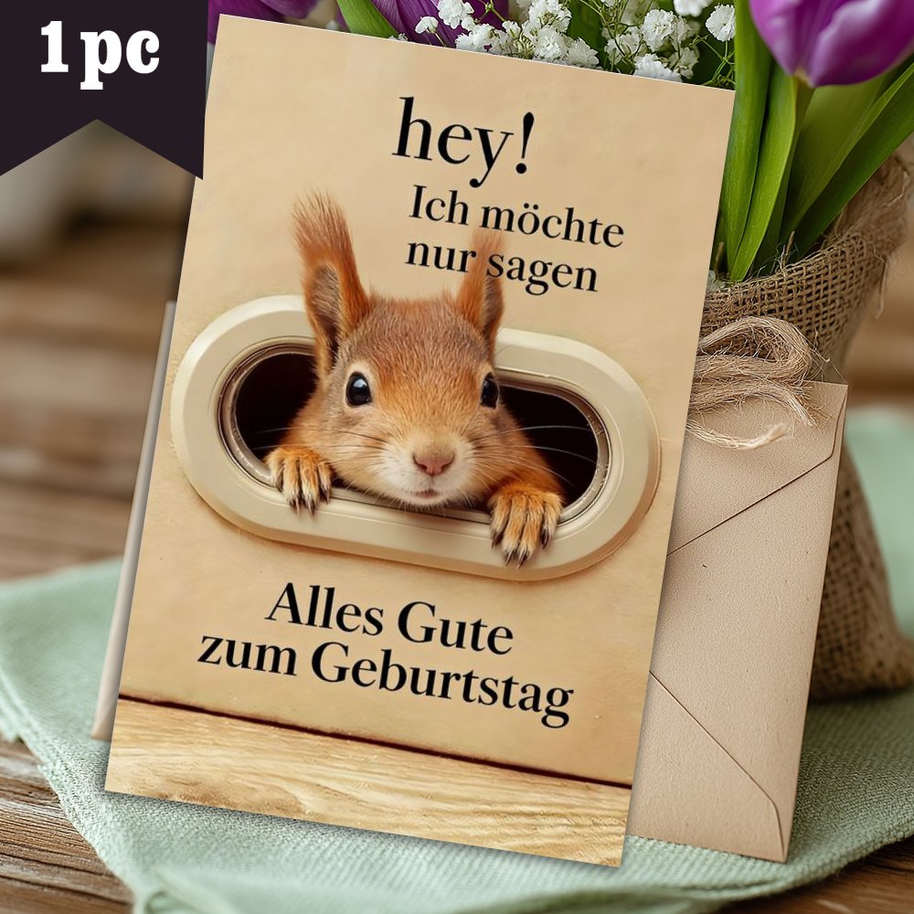 E-shop 1 Stück Lustige Deutsche Geburtstagskarte, 1 Stück Einzigartiges Geschenk für Frauen, Männer, Freunde, Kollegen, Schwestern, Ehemänner, , ,