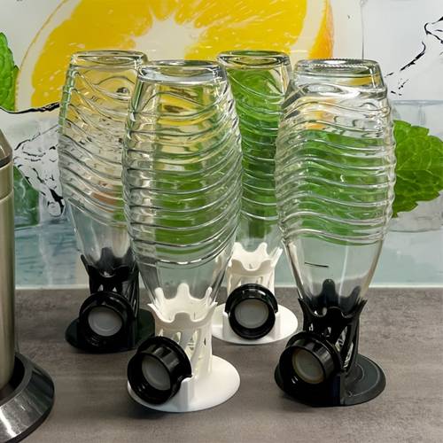 space saving portable glass bottle and cup drying rack with ventilation system heavy duty plastic air drying rack suitable for kitchen office and travel compatible with wine glasses beer bottles and vases