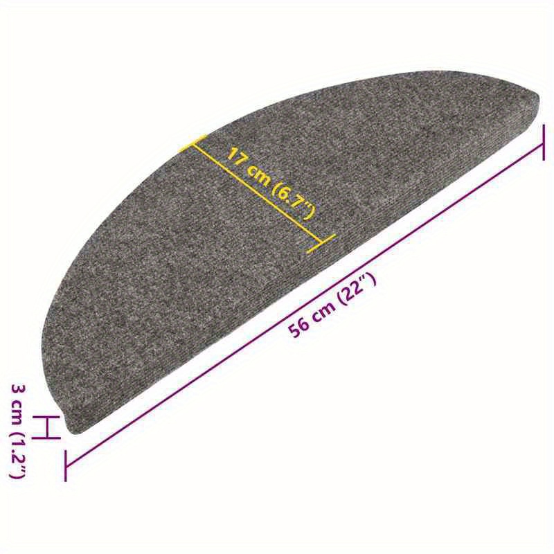 15pcs gray self   stair treads sound absorbing non slip warm floor mats for interior decor 56x17x3cm textured surface for   grip   home tread mats elegant gray     mats stair treads non slip