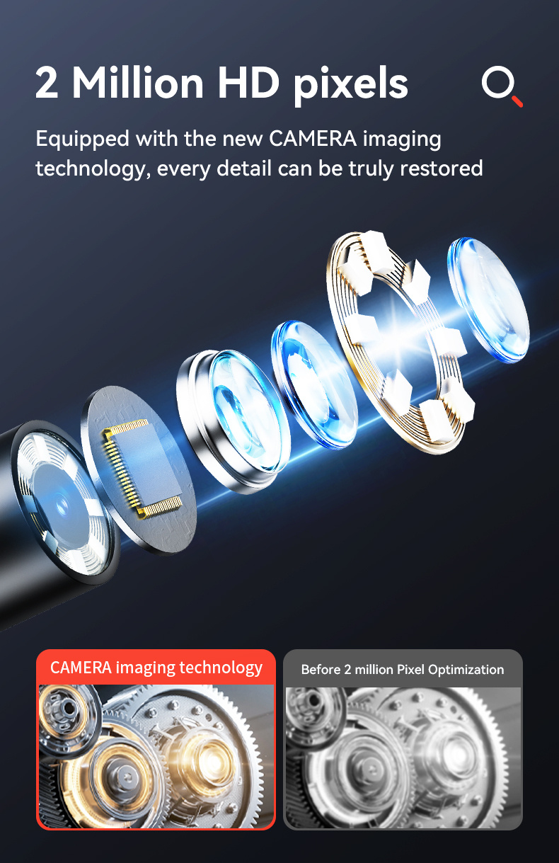 360 dual directional articulating borescope 1080p camera endoscope with   suitable for automotive maintenance and plumbing examination Product details 3