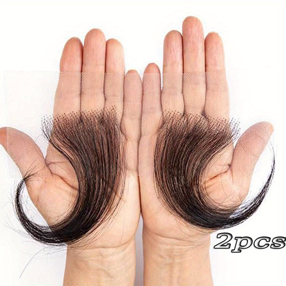 TEMU Ensemble de 2 extensions de cheveux de bébé HD en dentelle, et volumineux, fabriqués à partir de cheveux humains vierges réutilisables, avec