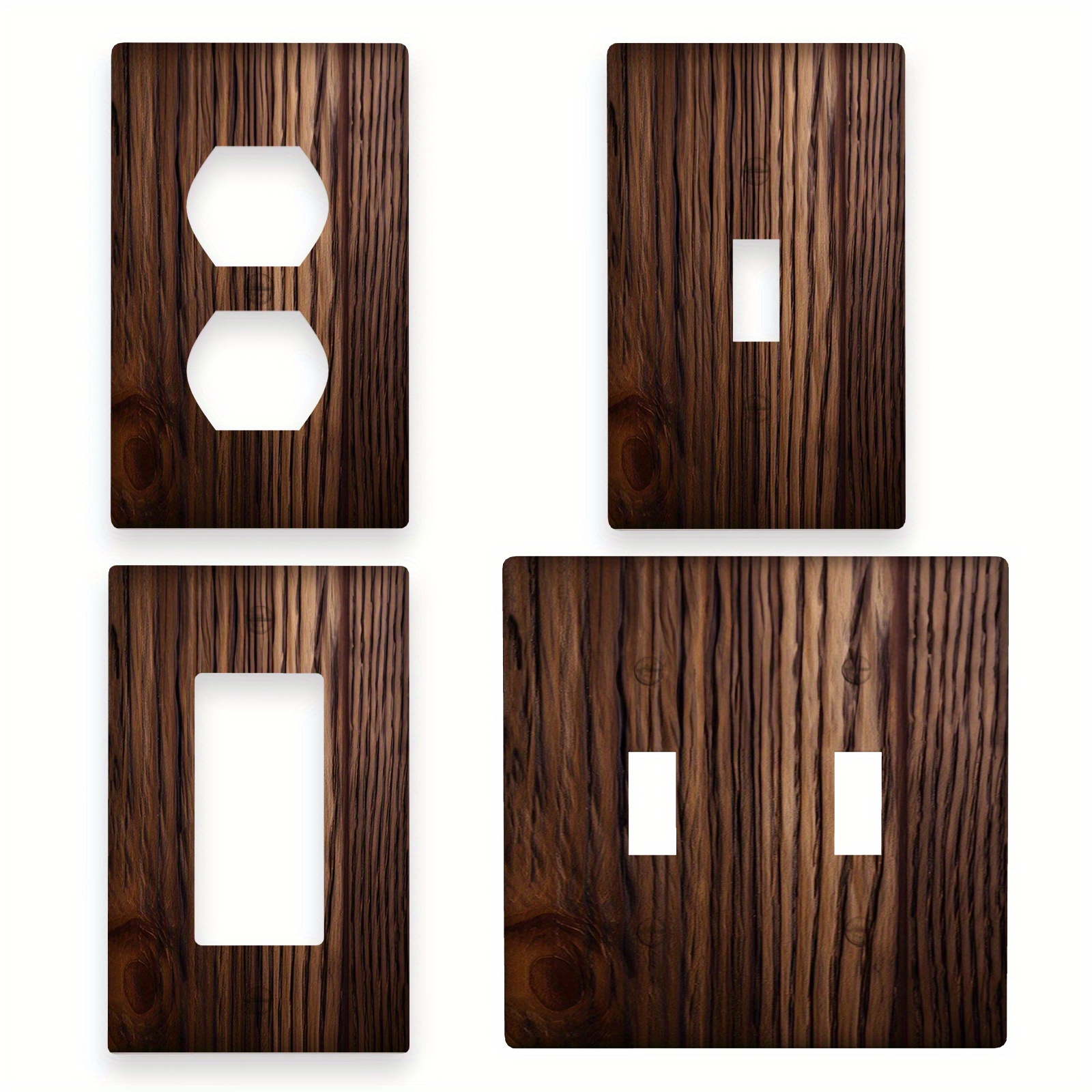 

1pc Wood , Decorative Switch For , , Bathroom - No Needed, To , 1gang/2gang