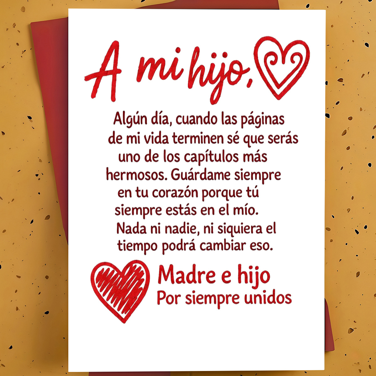 TEMU Una tarjeta de felicitación sincera que transmite el afecto y la conexión de una con su , ideal para , aniversarios o cualquier ocasión especial