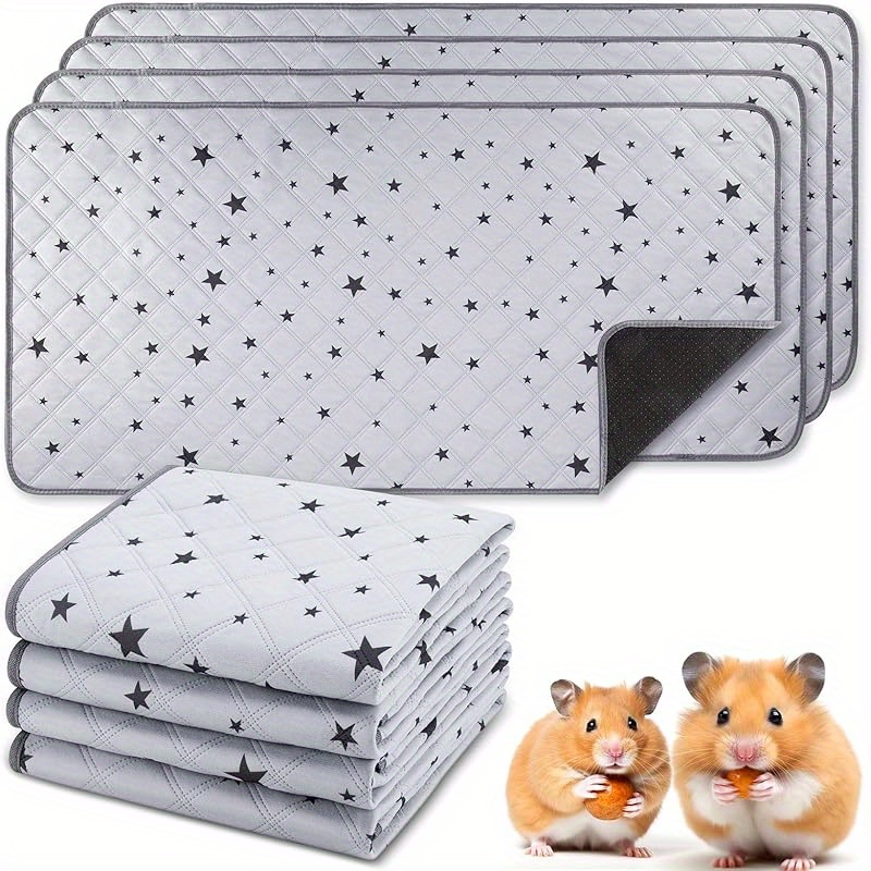 E-shop Meerschweinchen-Käfigauskleidung Maß 24x47 Zoll, Wiederverwendbare Bettunterlagen sind und mit Sternmuster verziert. Diese super saugfähigen