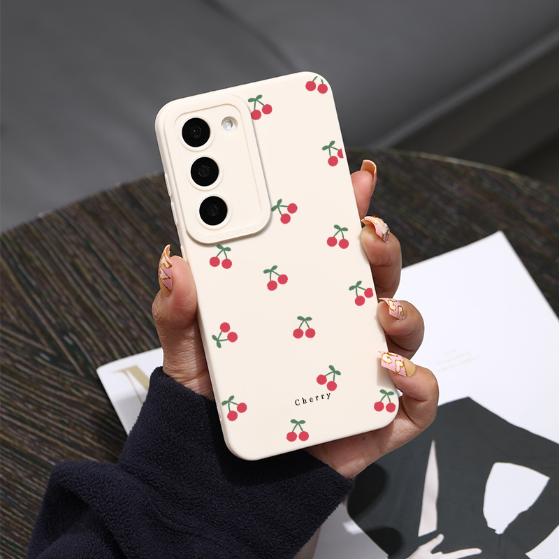 TEMU Phone Case: For Full Coverage Gel Cartoon Cherry Pattern Phone Case For Galaxy S24 S23 S22 Fe S21  S20 A72 A54 5g A53 A52 A52s A51 A33 A32 A23