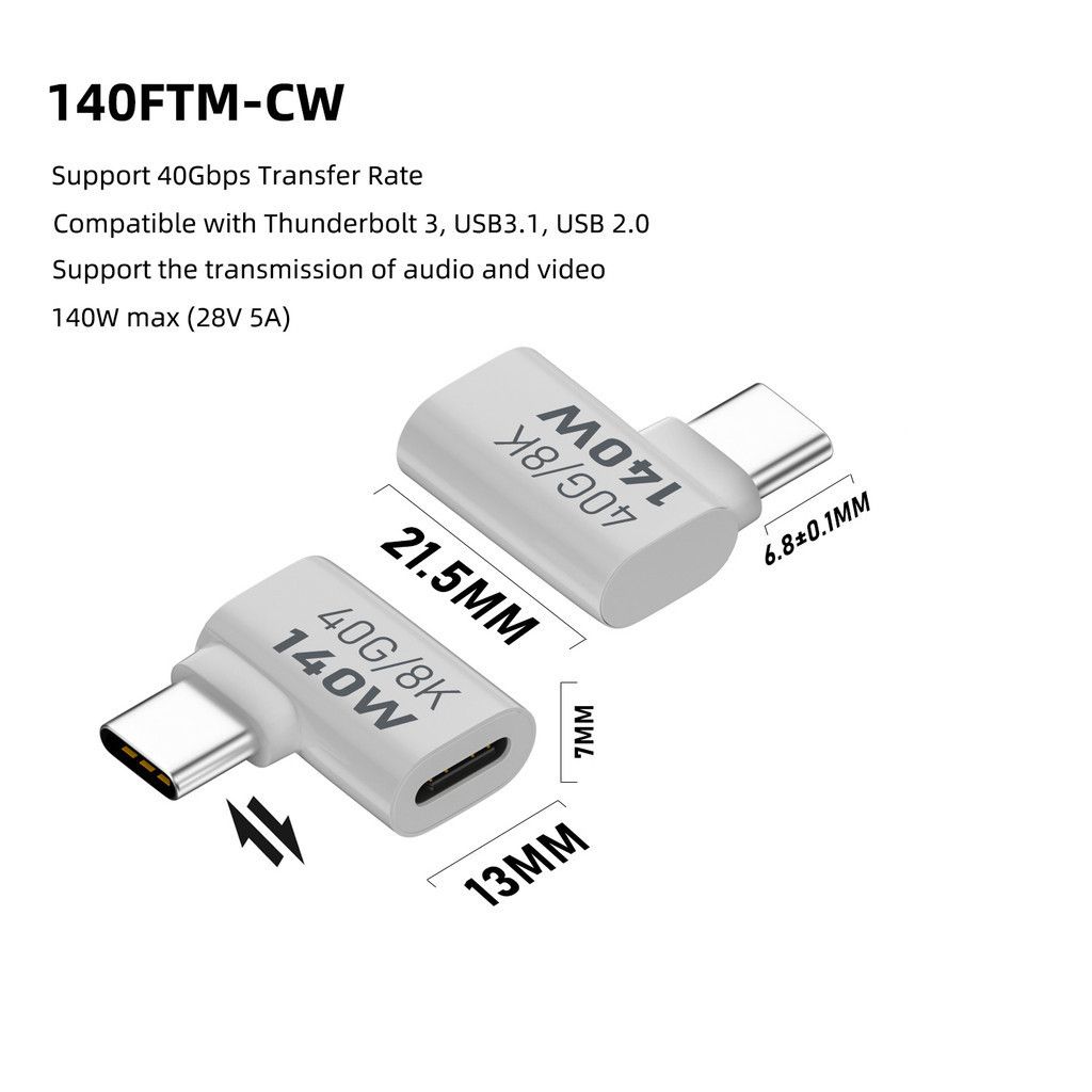 TEMU Wowssyo Pd140w .0 Type C To Usb C Fast Charging Adapter Converter 40gbps Data Sync Connector 8k 60hz Usb C Otg Adapter For Macbook