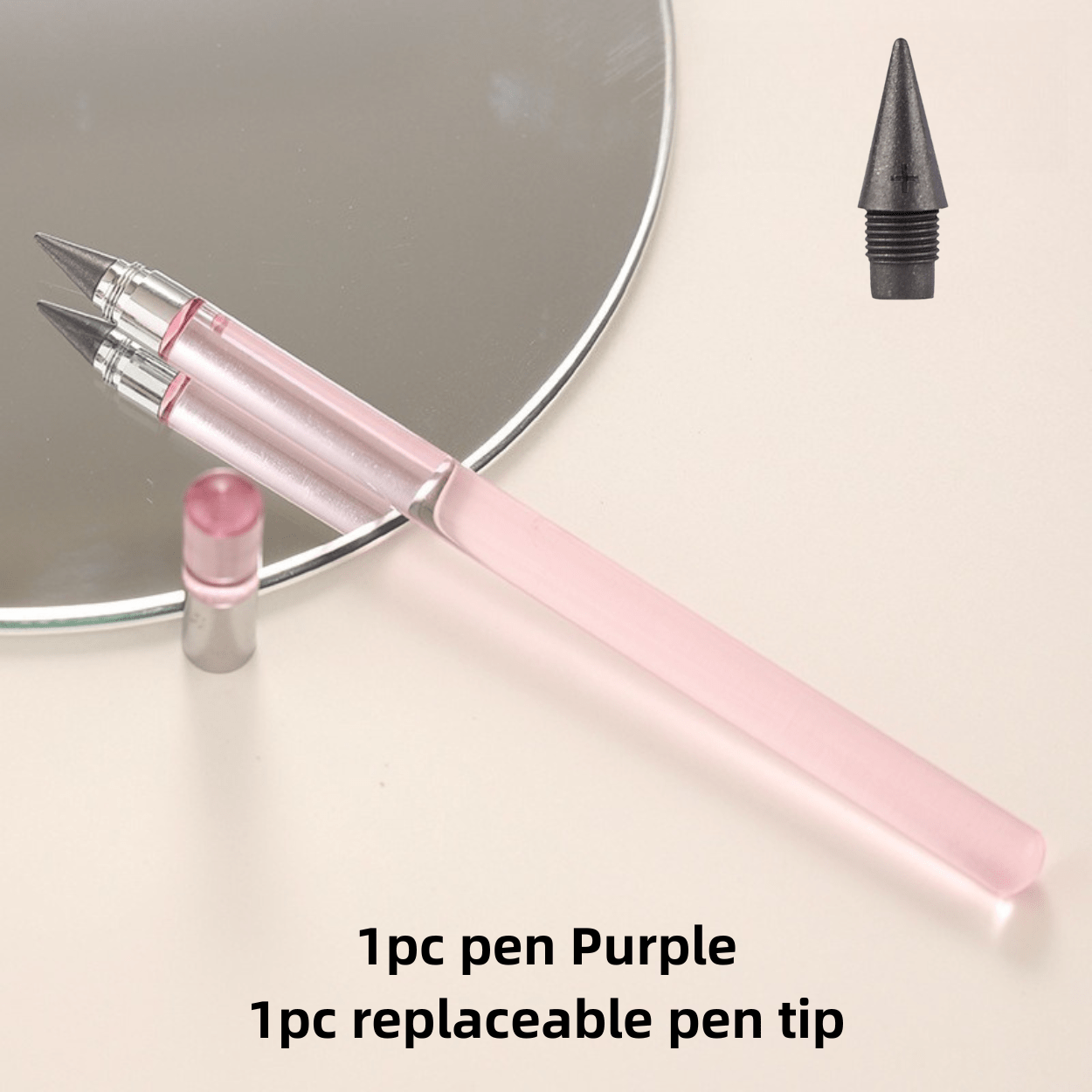 TEMU 2 piezas [Lápiz Sin Tinta] Punta reemplazable, sin necesidad de afilar, ideal para y oficina en casa, instrumentos de escritura permanentes y