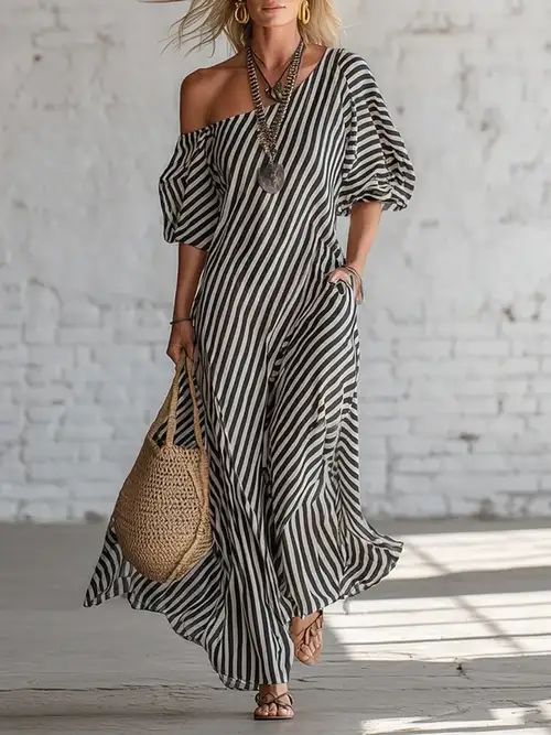 puff sleeve one shoulder dress sold on Temu United States puff sleeve one shoulder dress sold on Temu United States