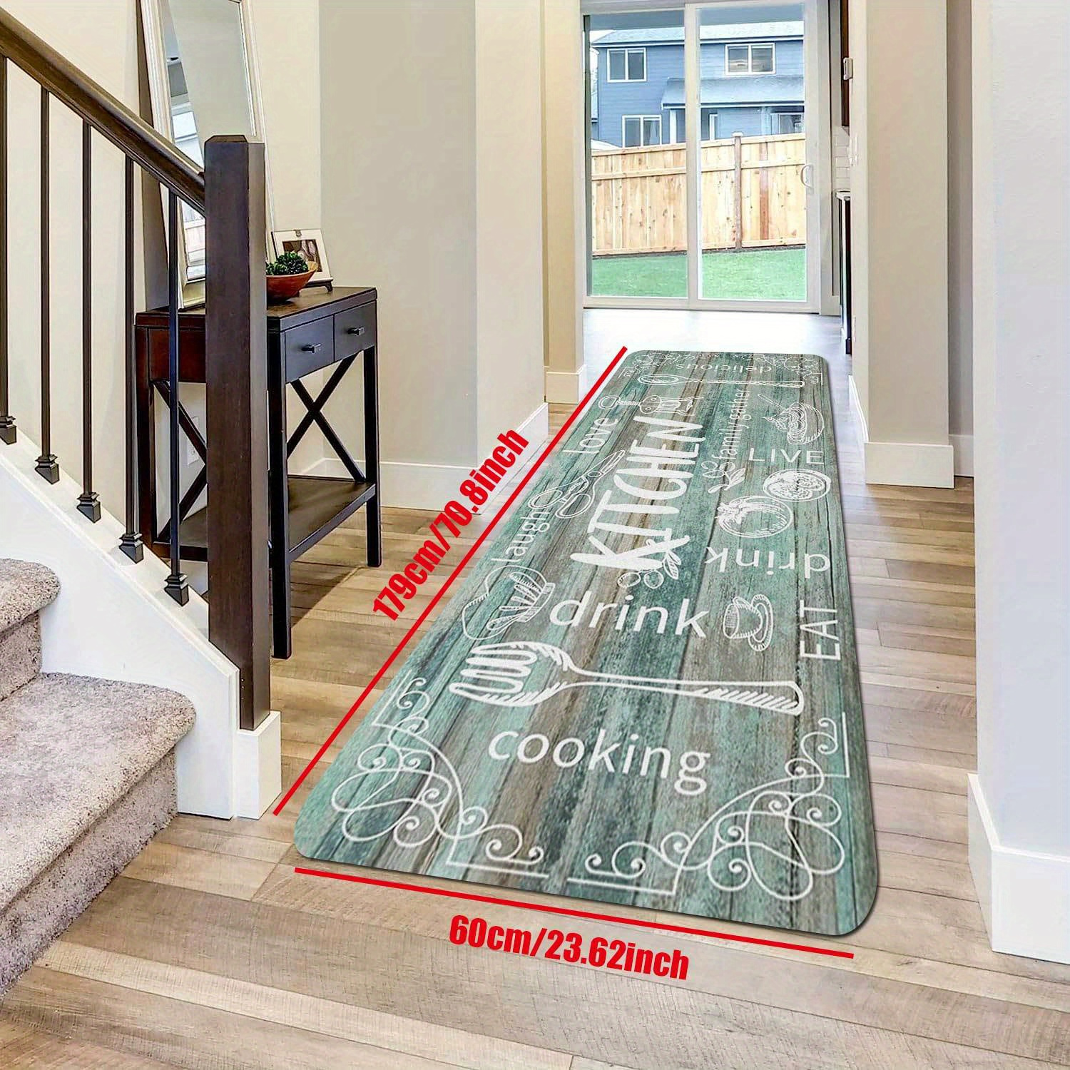 Image of Modern Minimalist Mats With Vintage Phrases For Fun, Long Runner Mats For Home Dining Areas, Non-slip Mats For Bar Counters, Soft Carpets, And Cozy Mats For Laundry Rooms