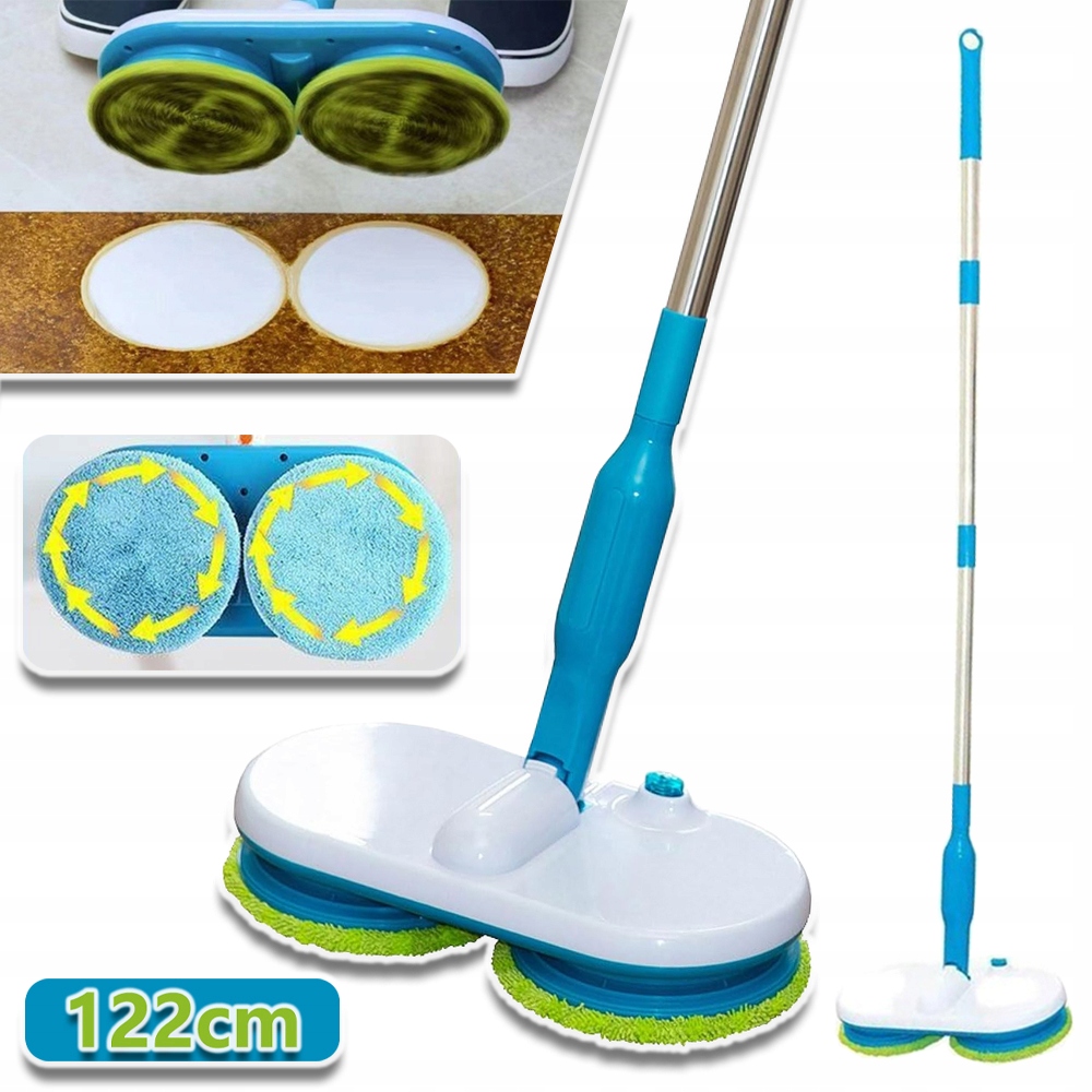 Universal All-surface Mop With 6 Washable Pads, Scrub Clean Polish Accessory For Marble Tile Floors Glass Windows