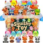 gift for her him random 7 15 22pcs multi item party animal toys bulk kawaii mini squishies toys for stuffers birthday party giveaways suitable for halloween and christmas celebrations expanding soft toys