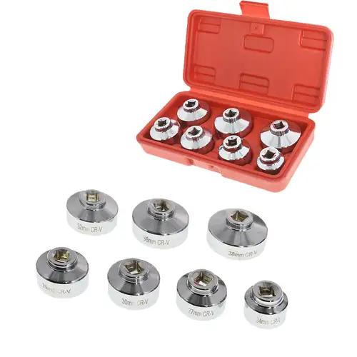 ZK-077 7 In 1 Car Cartridge Housing Oil Filter Cap Wrench Socket Set Tool Kit - Foto 6