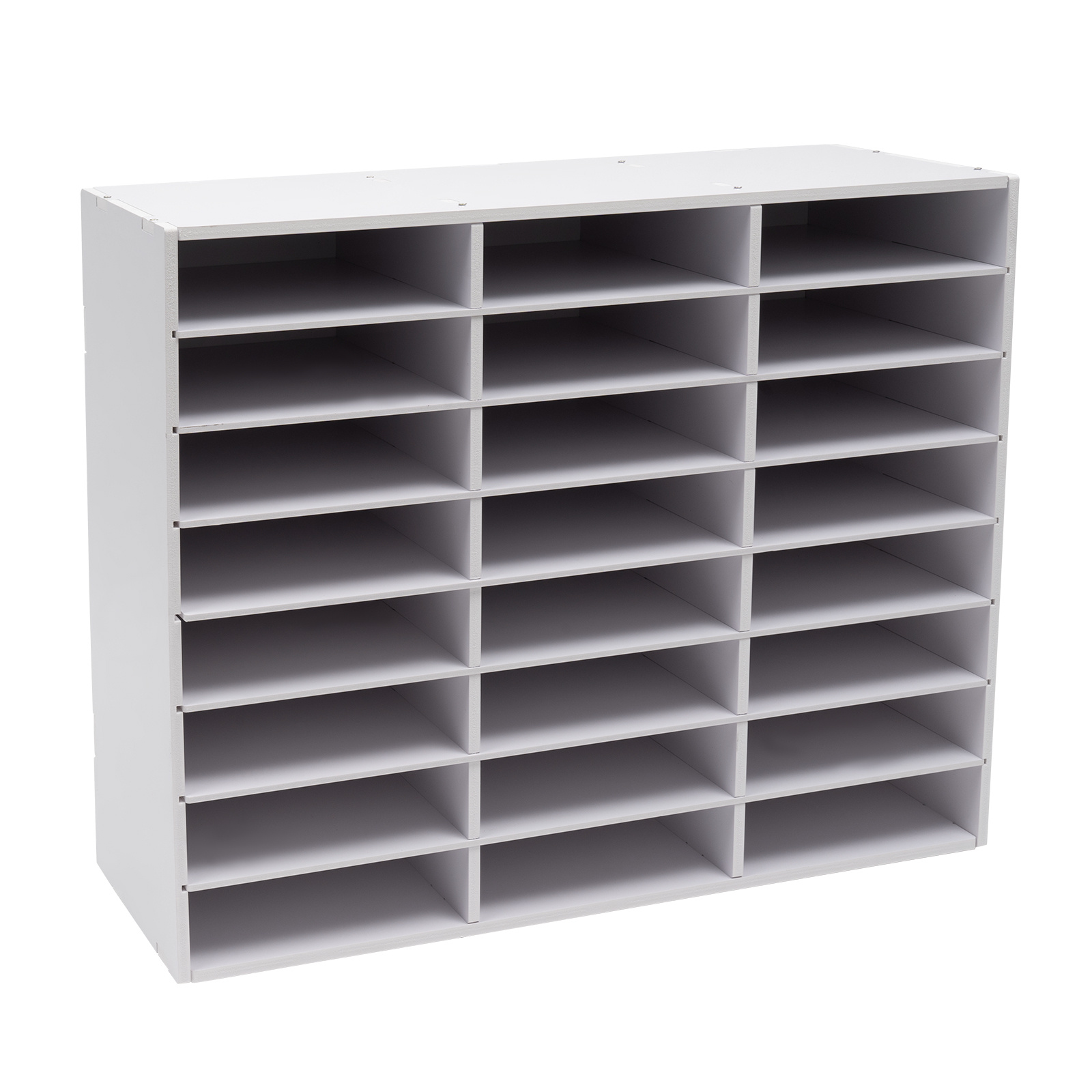 24 Compartment Literature Organizer | Anti-slip Pvc Document Storage Rack For Organizing Student Assignments, Books, Magazines, Files, Brochures