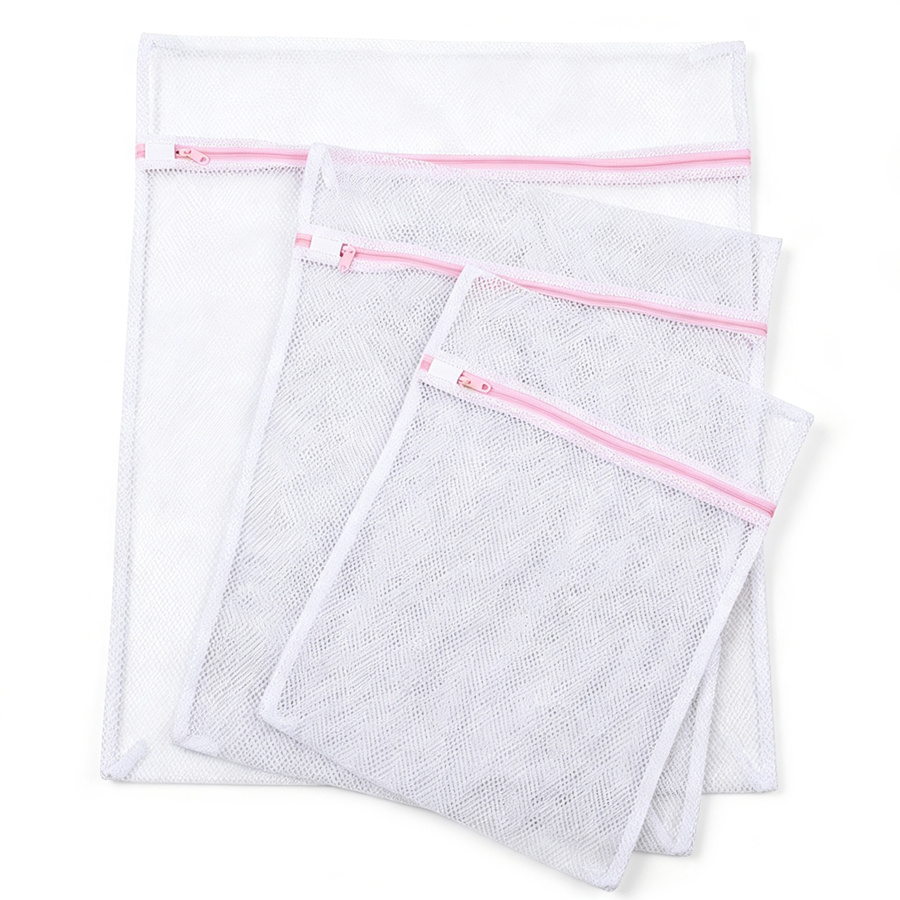 TEMU 3pcs Set Bra Underwear Zippered Mesh Laundry Bags, Household Cleaning Tools Additions Laundry Care