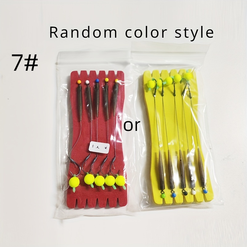 Image of 5pcs/set Carp , European Carp Fishing Method, Casting, Lake And Reservoir Fishing, Reverse Bottom Fishing Hook Fishing, Floating Pearl Fishing Random Color