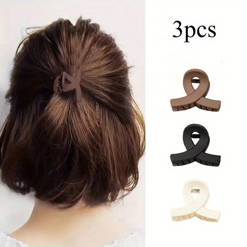 Image of 3pcs Easy Half-tie Hair Small Grab Clip Women 2025 Bangs Clip Short Hair Transition Artifact Plate Hairpin Headdress