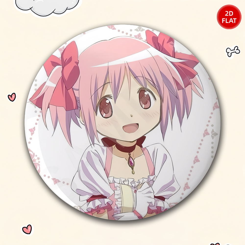 TEMU 2d Flat, 2d Flat - Round Head Portrait - Classic And Popular Fashion Badge, Unisex, Suitable As A Fun Gift For Relatives, , , 2d Flat
