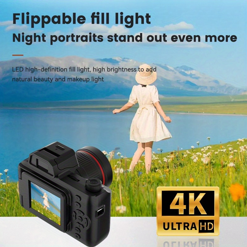pro camera flip screen vlogging camera mini Temu