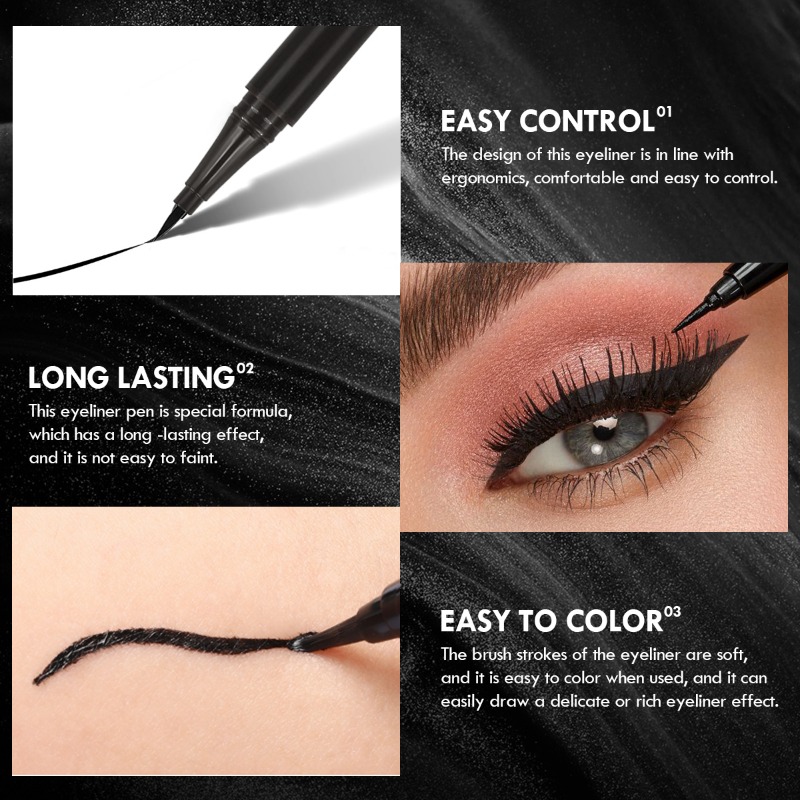 thin waterproof liquid eyeliner korean makeup for women quick   eye liner long last lower eyelash pen cosmetics Product details 6