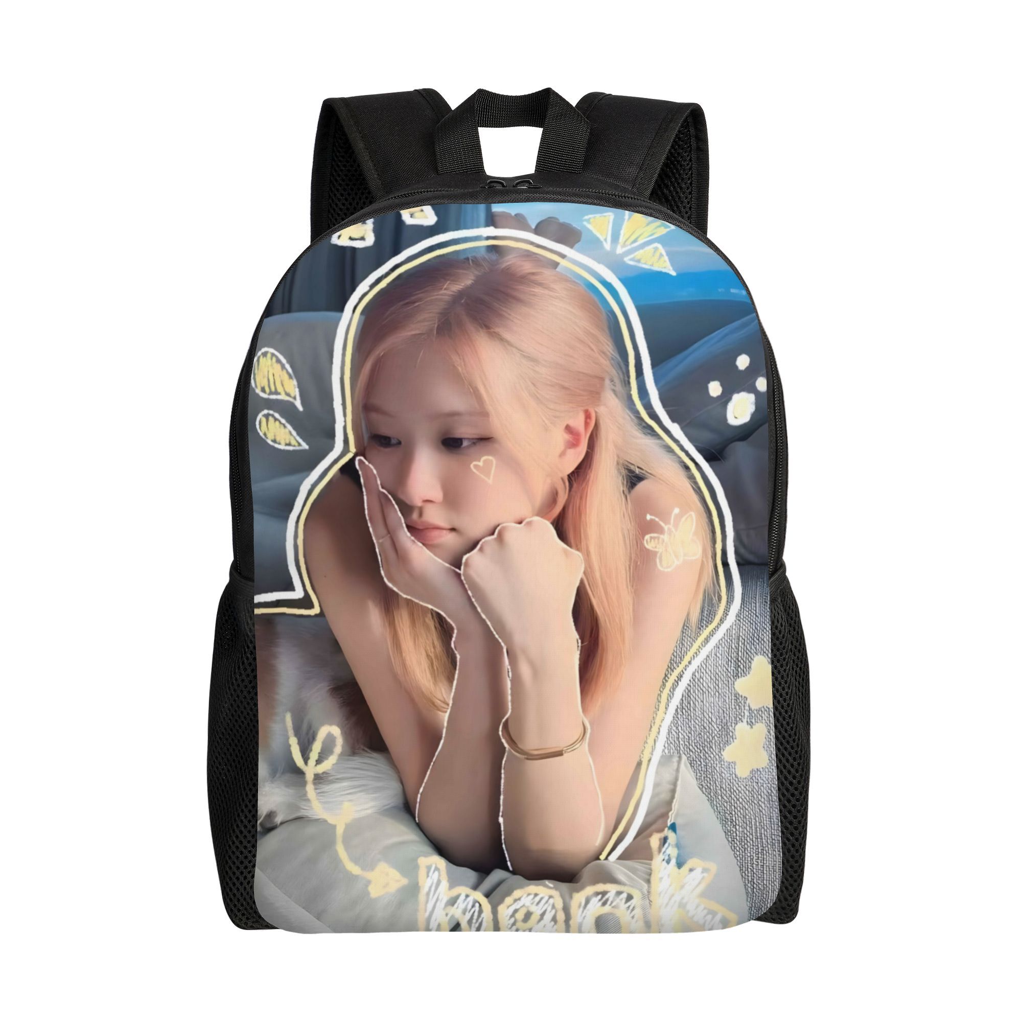 TEMU B-lackpink-rose Back Style Backpack With Single Storage Area A Soft And Option For Or Weekend Fun