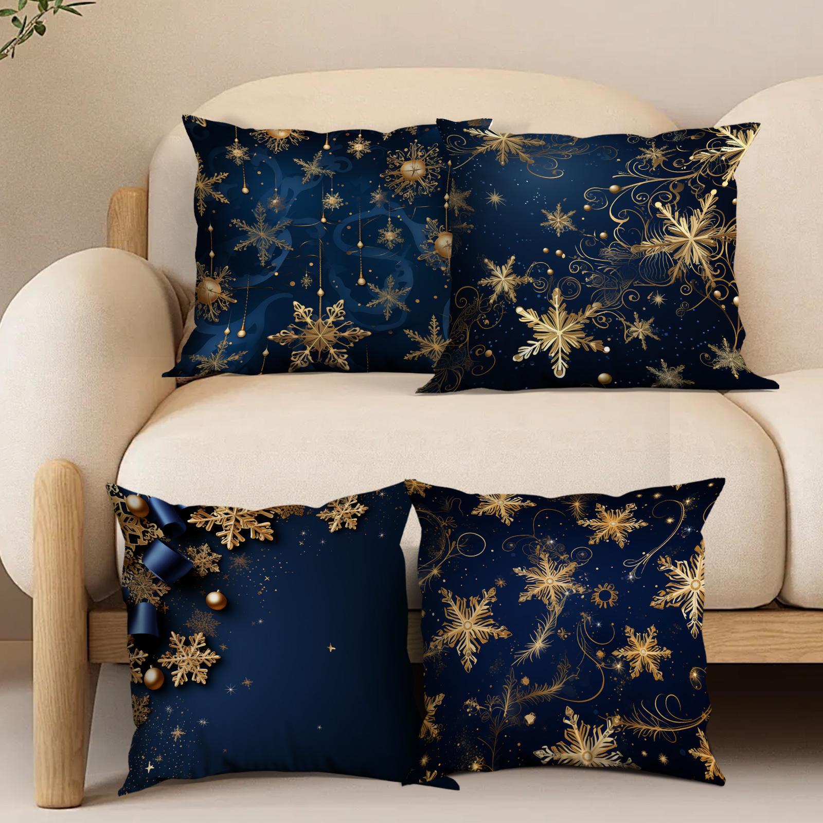 

4pcs Christmas , And , , Zippered Polyester , , For , , , New , And Decorations