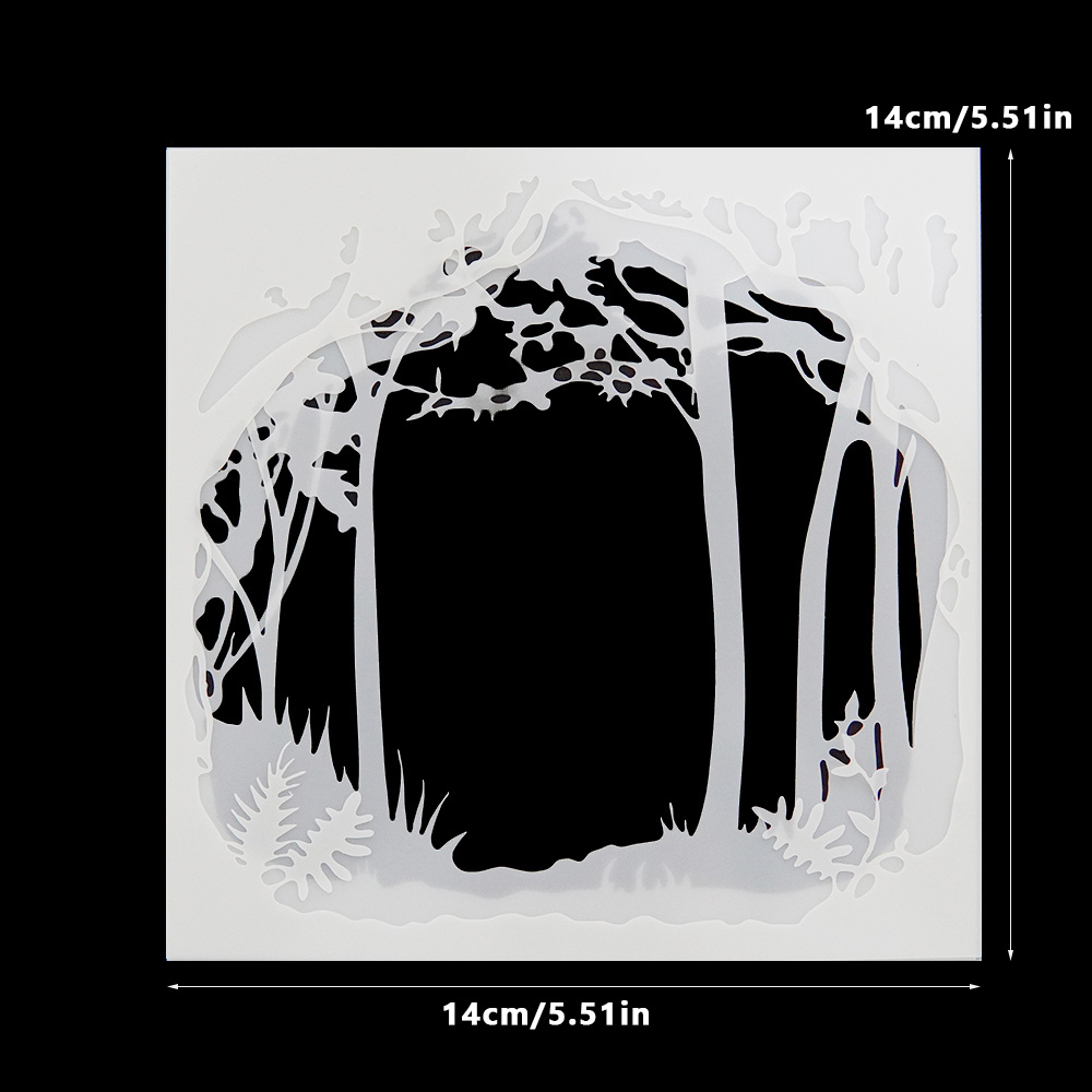 Image of Fairytale Forest Artist Design: 3pcs-set Layered Stencils For Diy Scrapbooking, Embossing, Photo Albums, Birthday, , Holidays Such As Day Cards, And Other Crafts. !