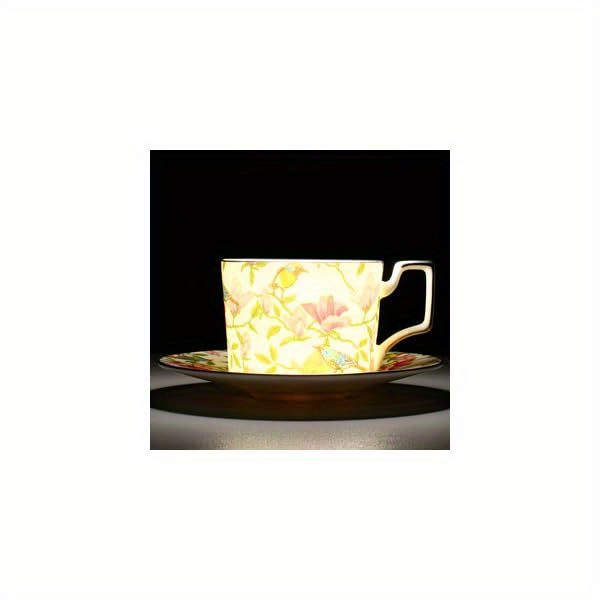 1pc vintage floral teacup and saucer set - elegant bone china tea cups with   & handle, 8-ounce capacity, pastel blue &   - dishwasher safe, ideal gift for women, mom, birthday, christmas, mother s day -   party set for home or special occasions (gift box included) - delicate vintage   with  , hand wash recommended,   coffee or tea, cups for tea, tea sets Product details 2