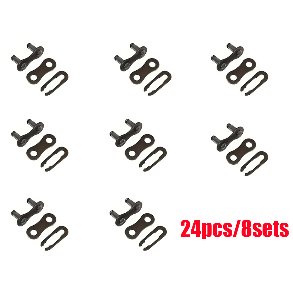 E-shop 24 Stück/8 Sets Hochleistungs-Fahrradkettenverbinder für -/Mehrgangsysteme – Schnellverbindungsketten für einfachen Einbau, langlebige