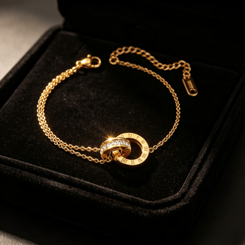 Roman Double Loop Bracelet, Korean Style