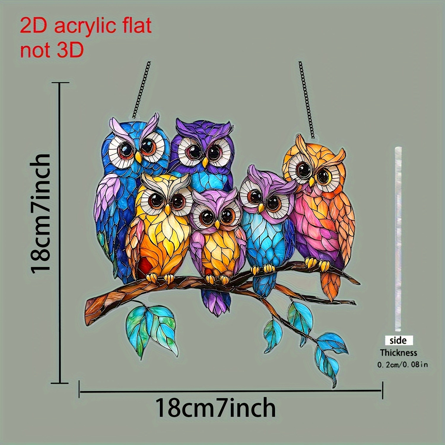 2d Flat Printing Family Acrylic - Window Hanging, Suitable For Home, Garden, Office Or Courtyard Decoration, Suitable For Anniversaries, Weddings, Graduation