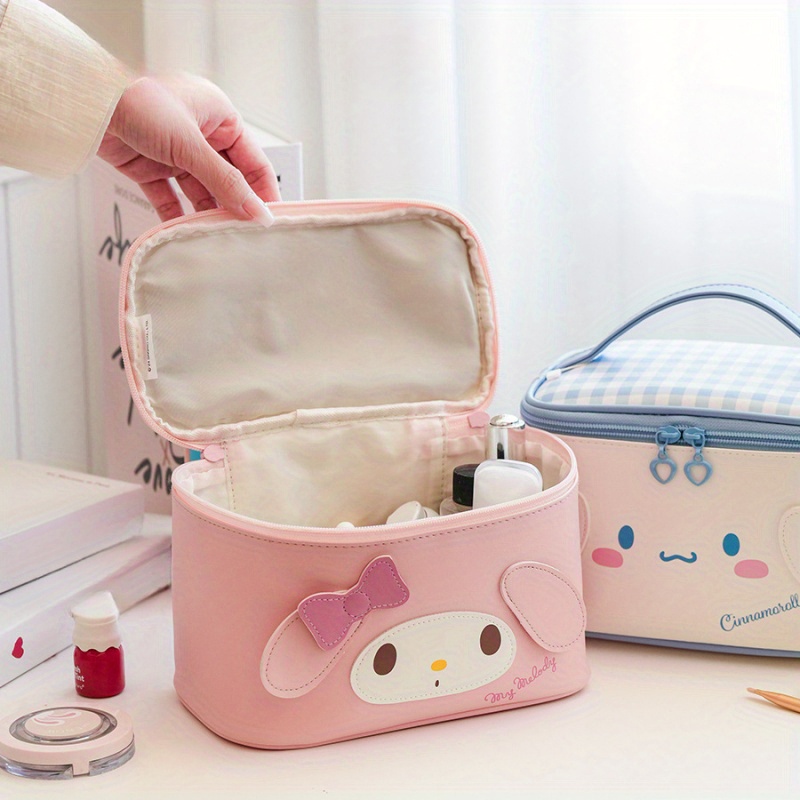 High Quality Cosmetic Makeup Travel Organizer Bag Large Capacity  Toiletry Bag with Multiple Compartments, Cute Character Design for Daily