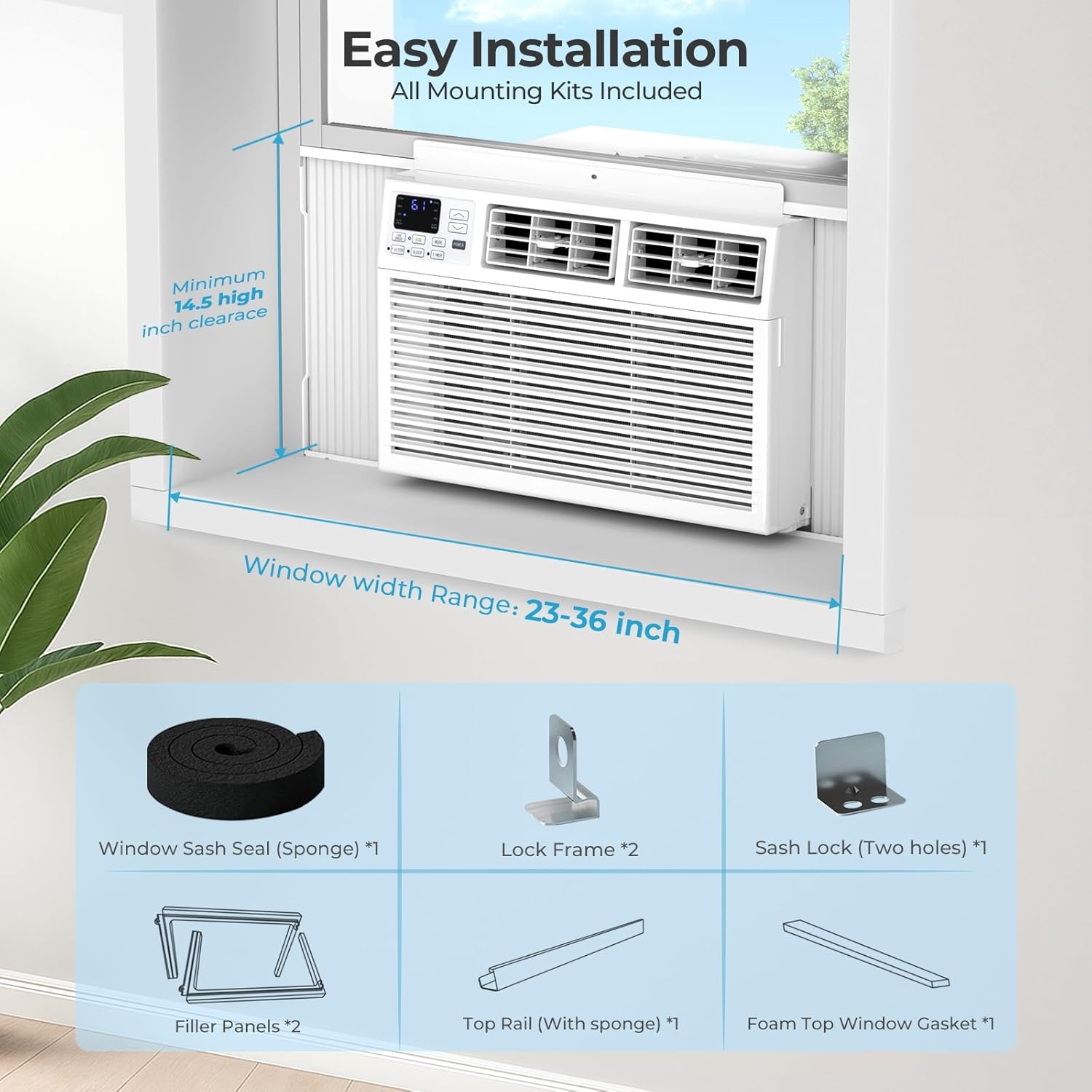 10000/5000 BTU Window Air Conditioner, Ultra Quiet Energy... product image 8
