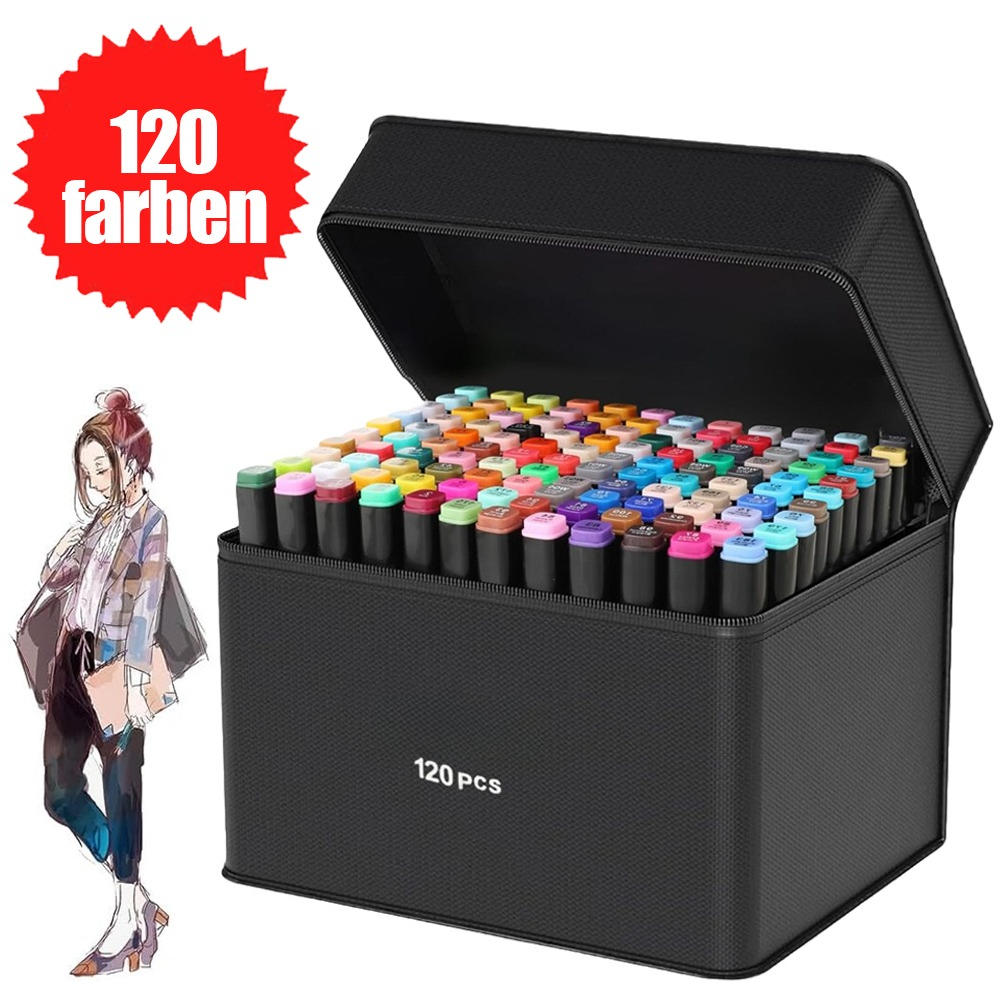 120-color Double-headed Painting Pen, Very Suitable For Decorative Clothing, , Professional Artistic Use.