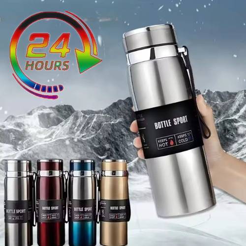 800 1000ml large insulated bottle for hot drinks like coffee and tea vacuum leak proof for hours of hot bottles bottle hot and cold for hot gift for thanksgiving and christmas