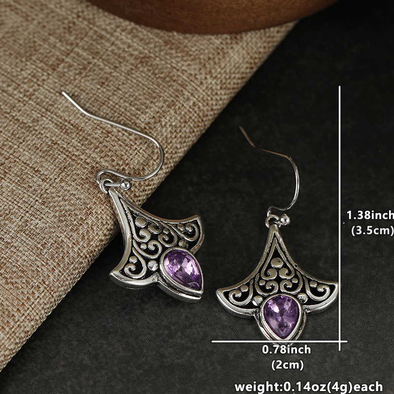 Retro Court-Style Exquisite Scroll-Pattern Pendant Earrings