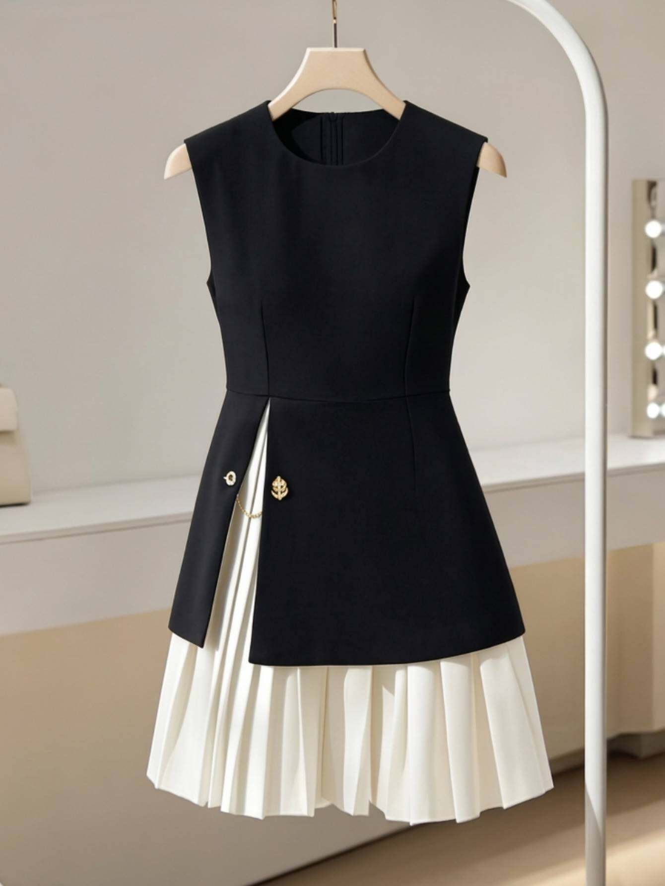 princess polly baby blue dress Black And Black Dress With A White Collar for Sale up to 90% Off: Poshmark main image 1