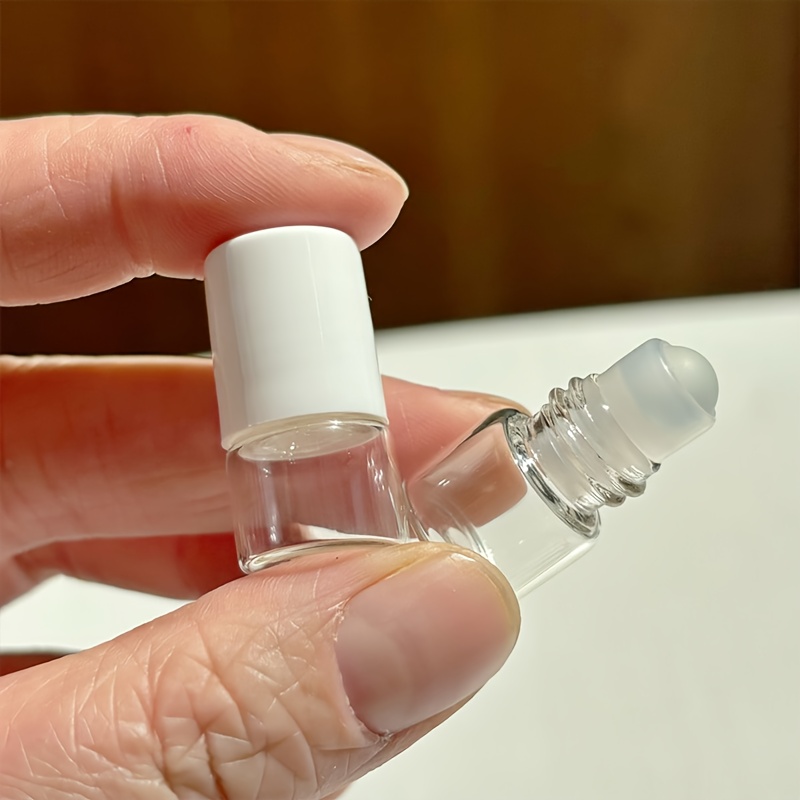 TEMU 4pcs Small Glass Roller Ball Set For Bottles, Each Ball Holds 0.03oz, 2mm Roller Design - Ideal For Travel-size Perfumes, Essential Oils, Or