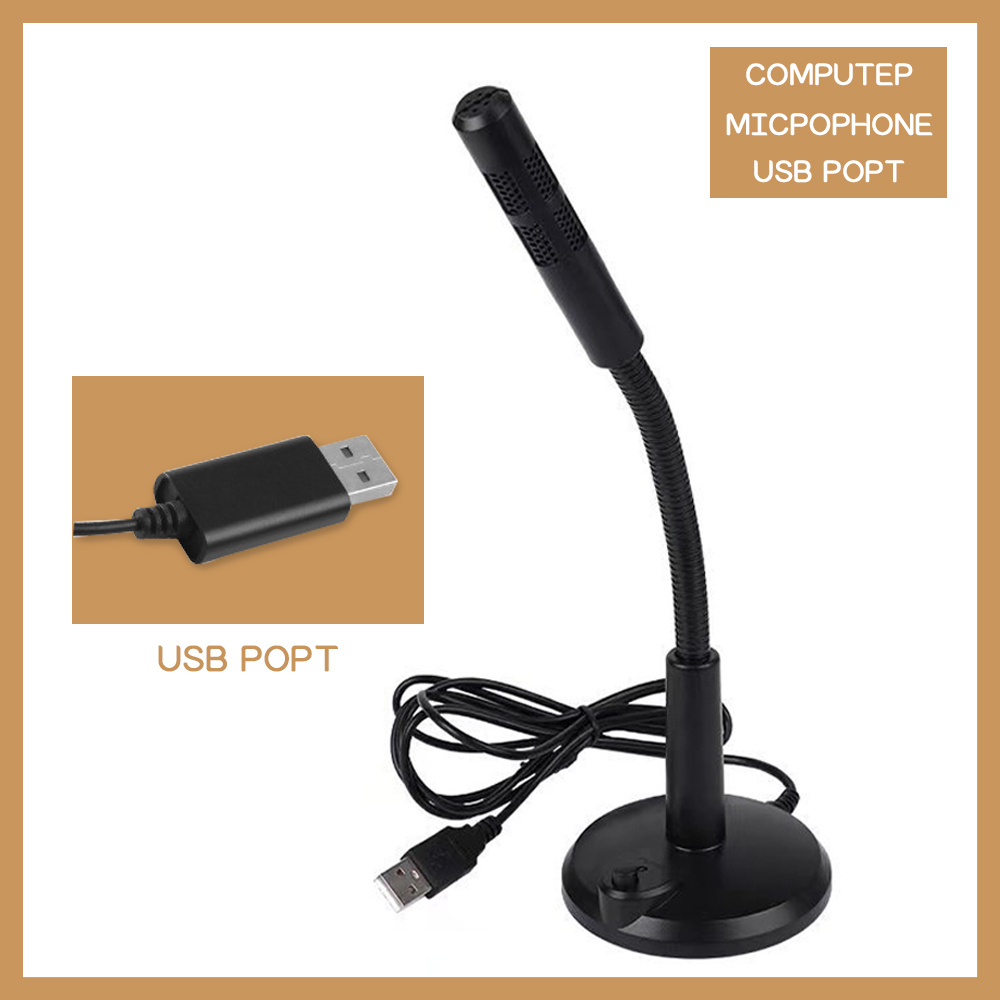 TEMU Usb- Computer Microphone Compatible With /ps4, Skype, Youtube, & Streaming - Recording Device, Audio For Live Streaming, Voice For Online