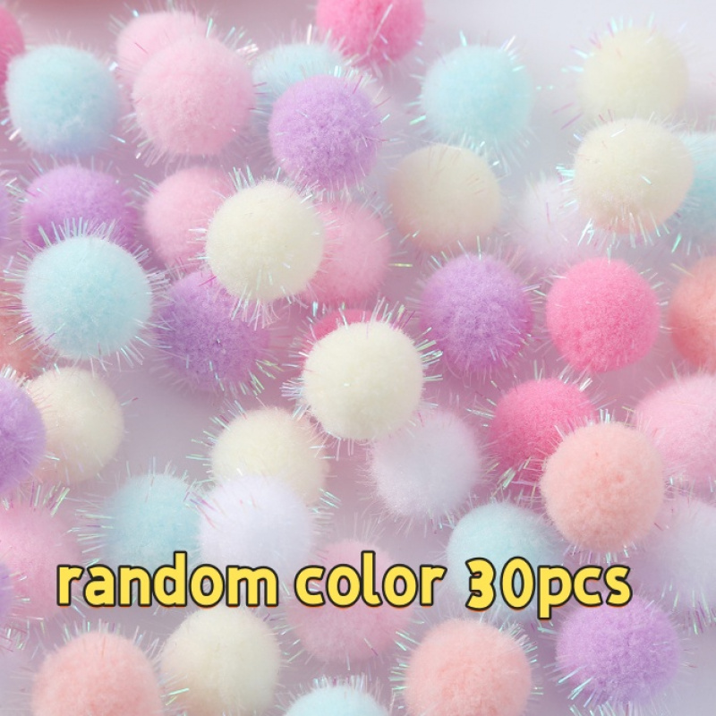 Shiny Pom-poms, Suitable For Diy Crafts, Scrapbooking, Hair Accessories, And Crafting—small, Soft, And Fluffy Spheres Perfect For Handmade Decorations, Clothing Embellishments, And Sachet Filling