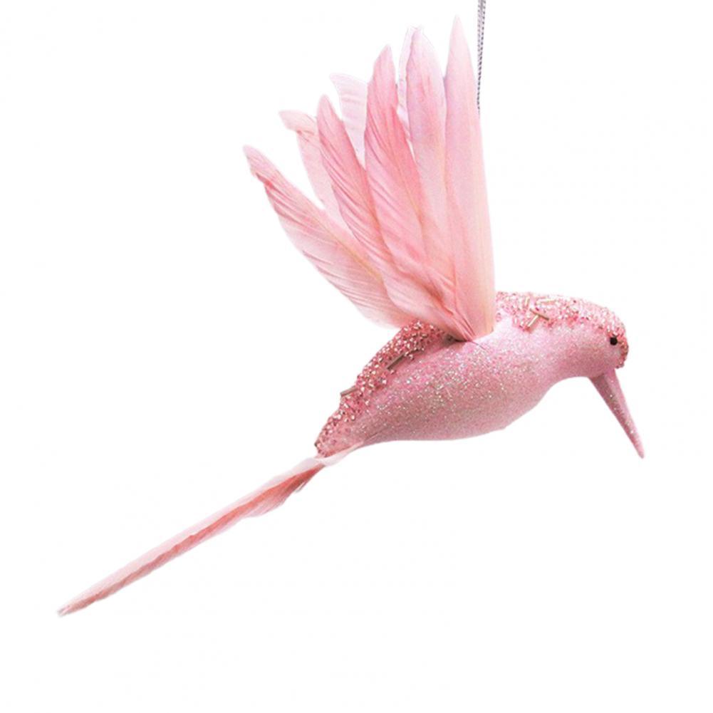 TEMU Collectible Figurines ,1pc Hummingbird Artificial Birds Fake Foam Animal Simulation Birds Model Artificial Pigeon Bird Shape Christmas Tree