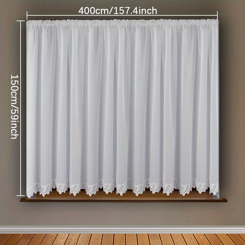 Image of 1pc Bohemian Sheer Curtain Panel With Floral Pattern - 100% Polyester, Semi-transparent, Rod Pocket Hanging, Machine Washable For Bedroom Decor, Curtains For Living Room