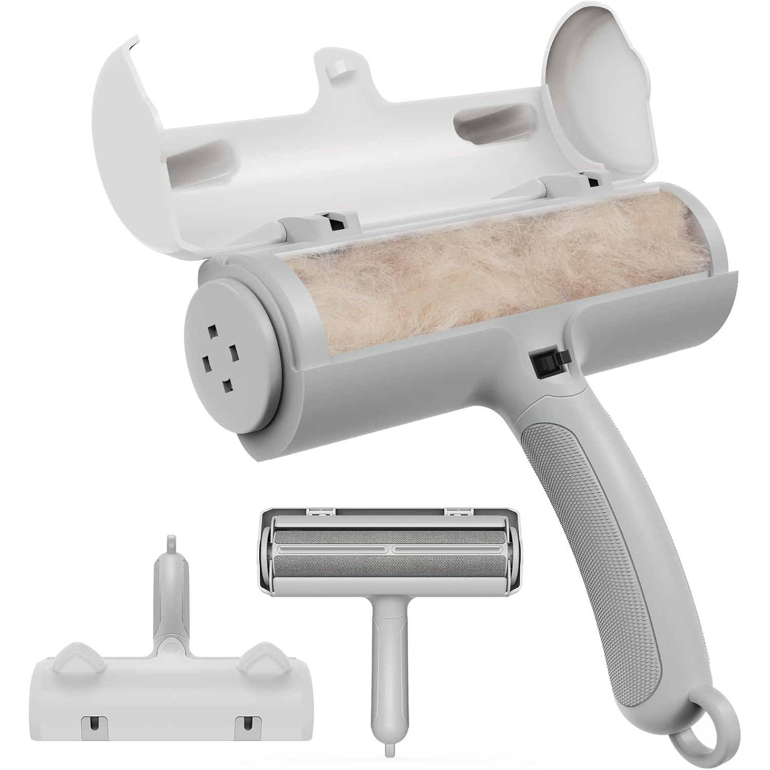 Image of 1pc A Pet Hair Remover Lint Roller Featuring An Ergonomic Handle And Self-cleaning Mechanism, Designed For Removing Hair, Reusable For Furniture, Couches, And Carpets