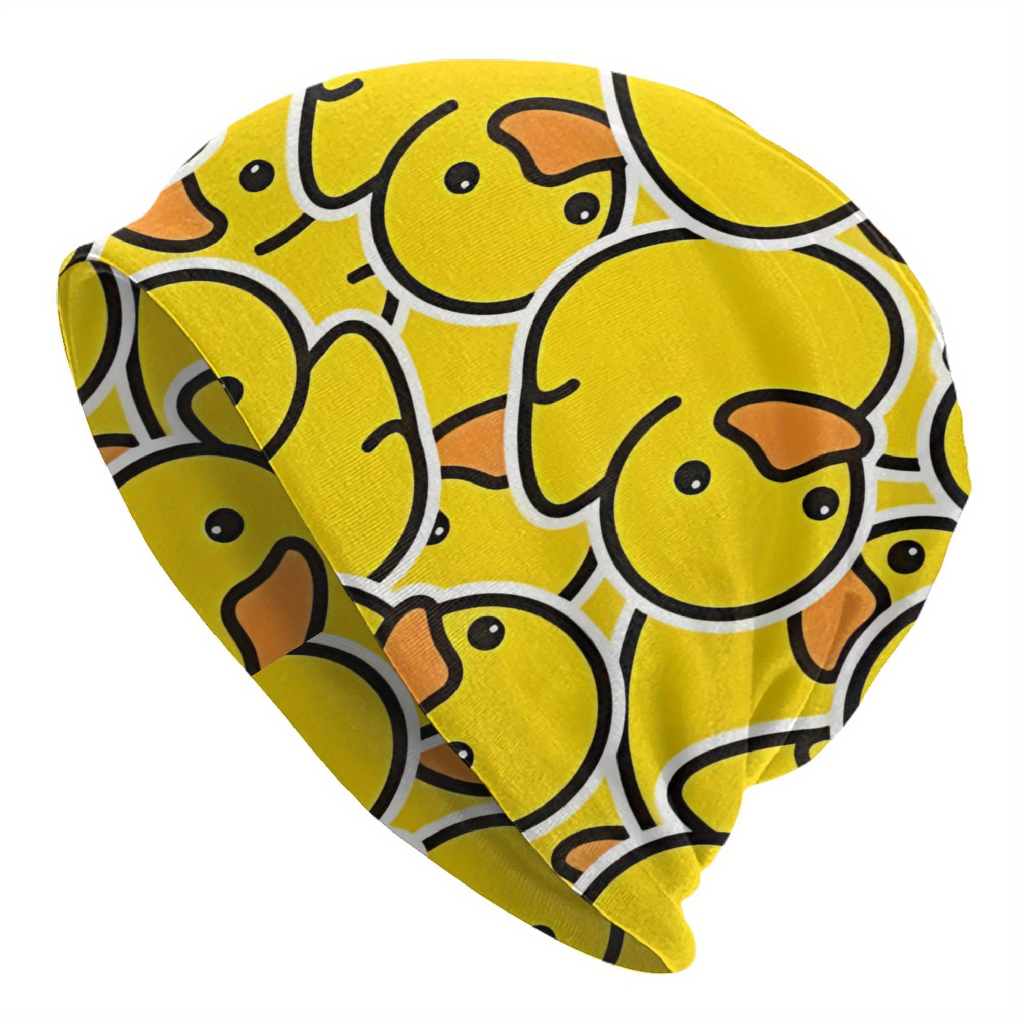 TEMU Fashion Hats Yellow Rubber Duck Thin Hat Bonnet Special Skullies Beanies Caps Men Women's Earmuffs