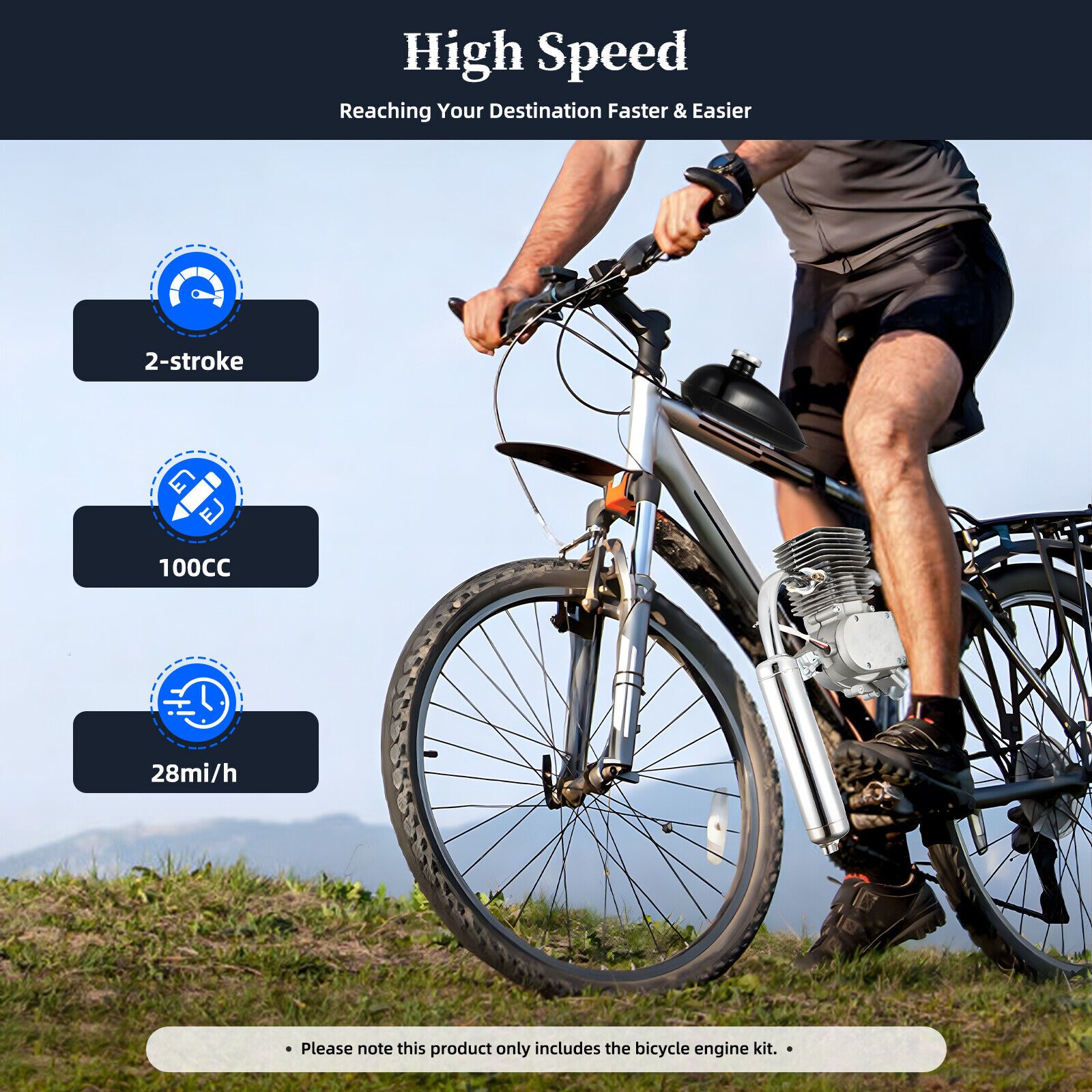 motorized bicycle kit sold on Temu United States