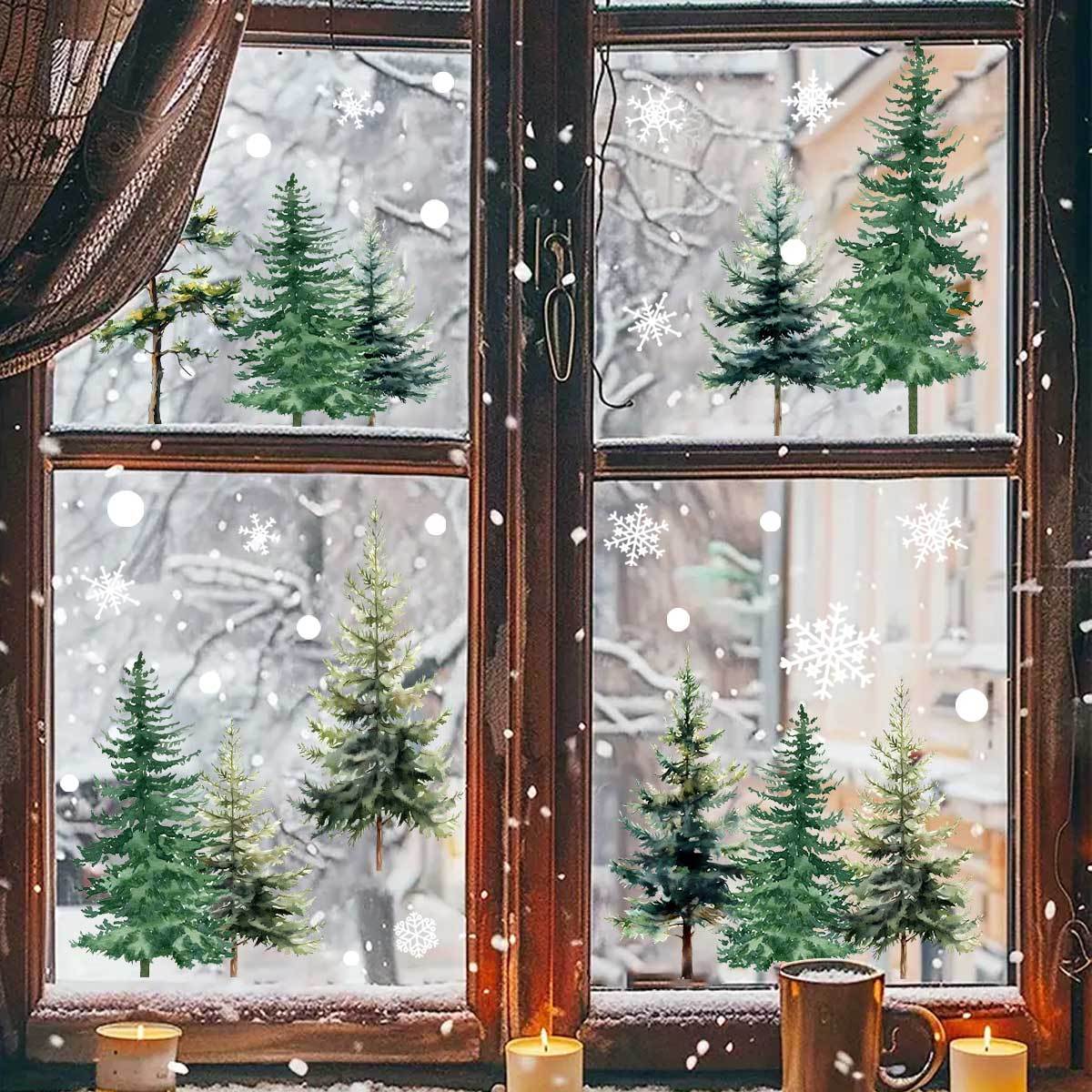 Christmas Atmosphere Decoration - 1pc Snowflake For Christmas Tree, Window Sticker For Shopping Mall Display Window, Holiday Stickers For Glass Of Display Window