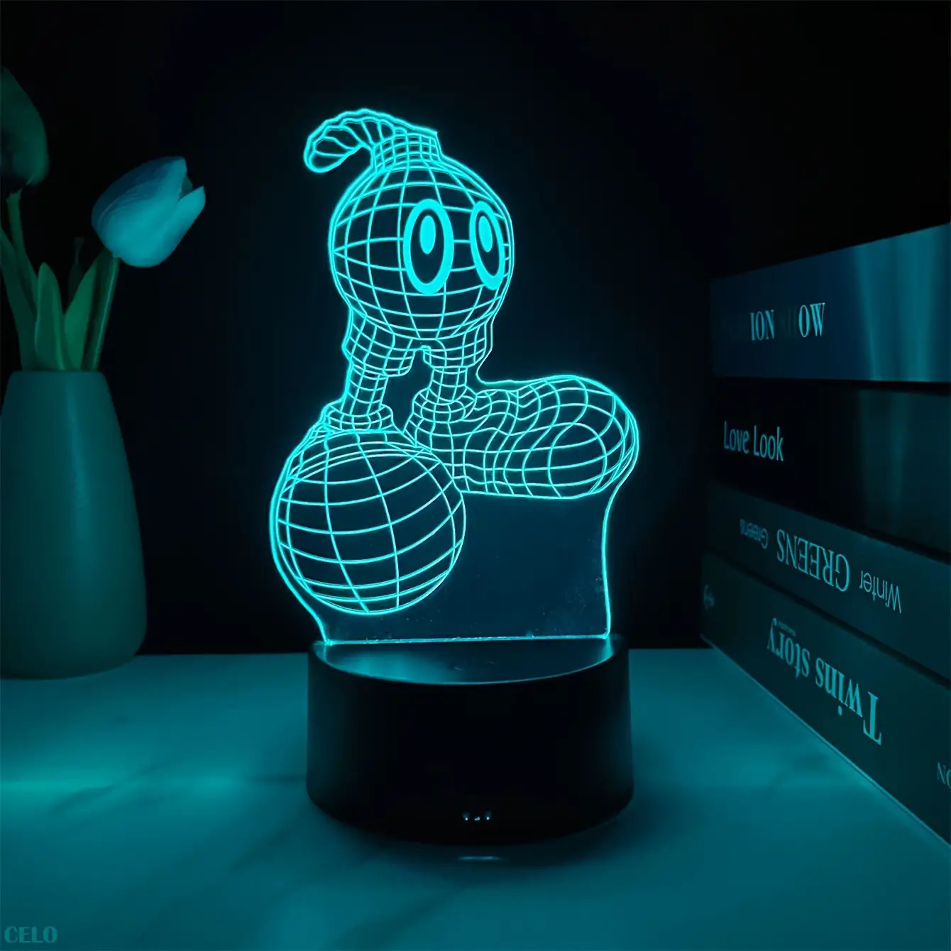 modern 3d cartoon night light desk lamp usb powered 7   switch plastic tabletop   for bedroom study gaming room ideal holiday birthday gift desk lamp for office study room lighting   design durable plastic Product details 9